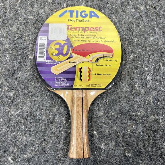 New STIGA Tempest Ping Pong Paddle Table Tennis T0020 USATT Approved - Picture 2 of 4